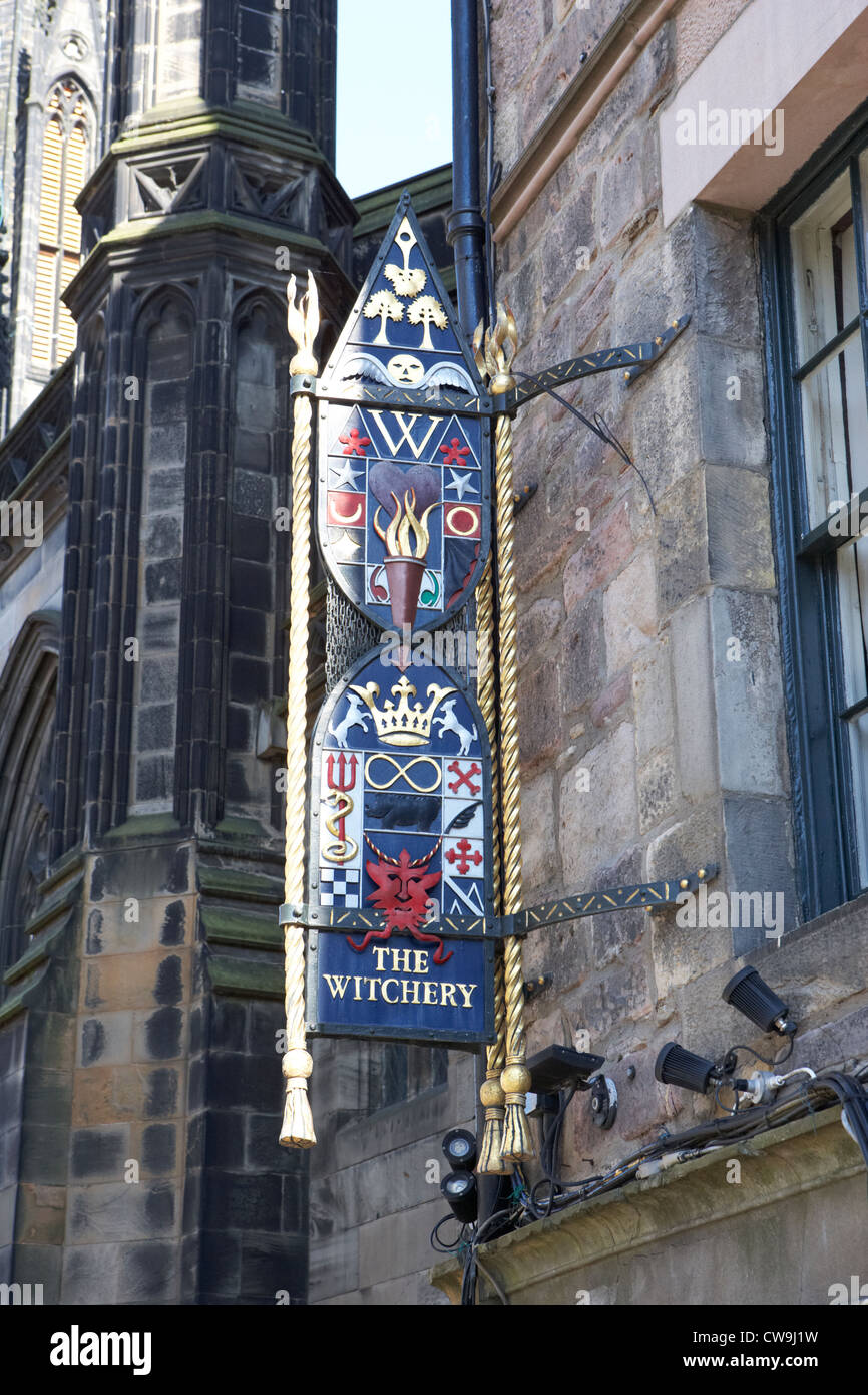 the witchery sign edinburgh scotland uk united kingdom Stock Photo