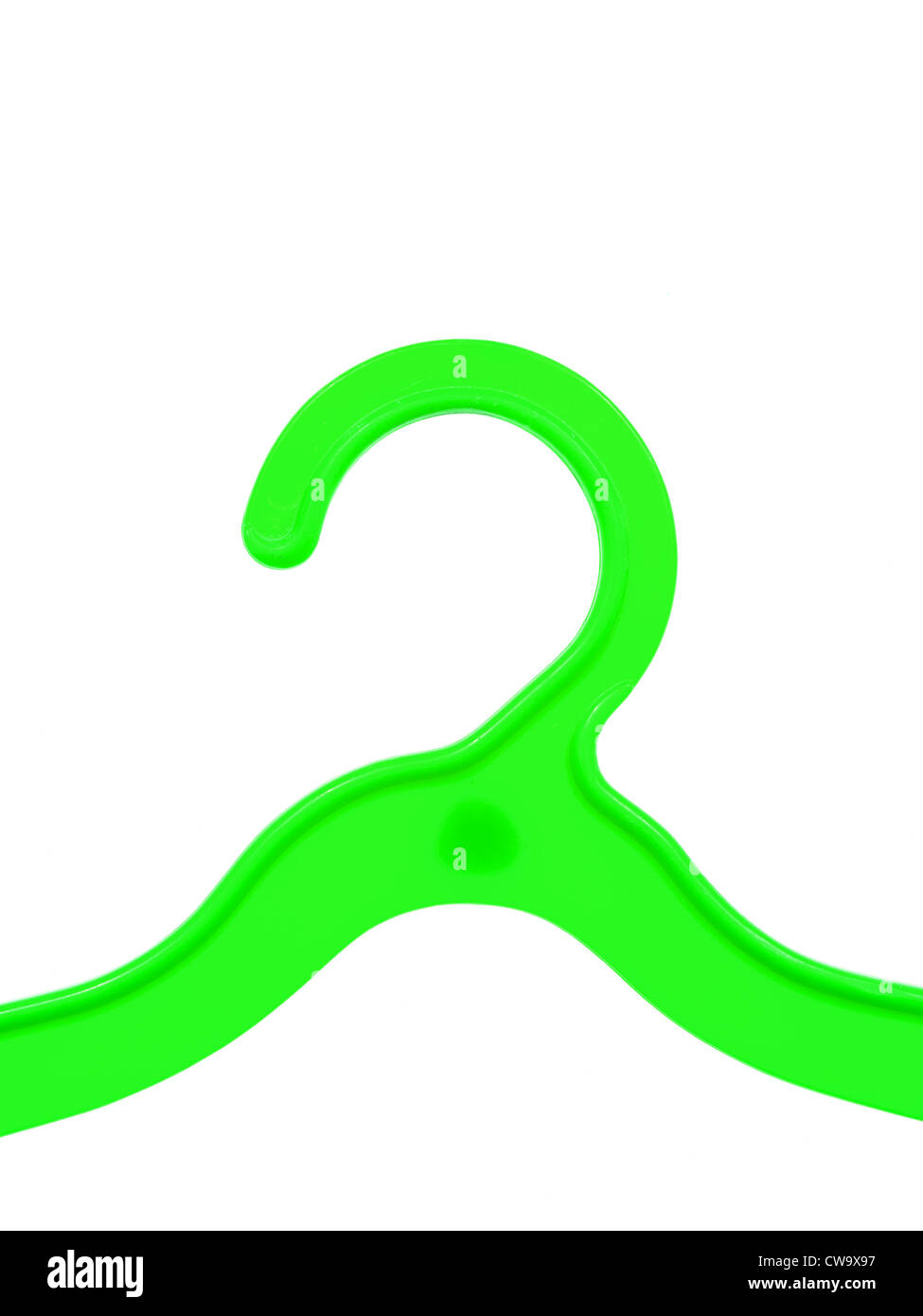 A Coat Hanger Isolated Against A White Background Stock Photo Alamy