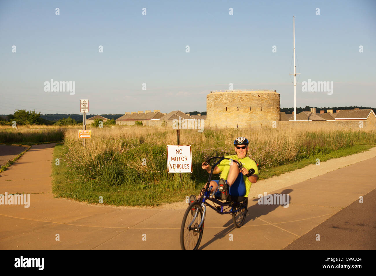 No Motor Vehicles Biker Bicyclist Cyclist Path Woods Exercise Trail Stock Photo Alamy