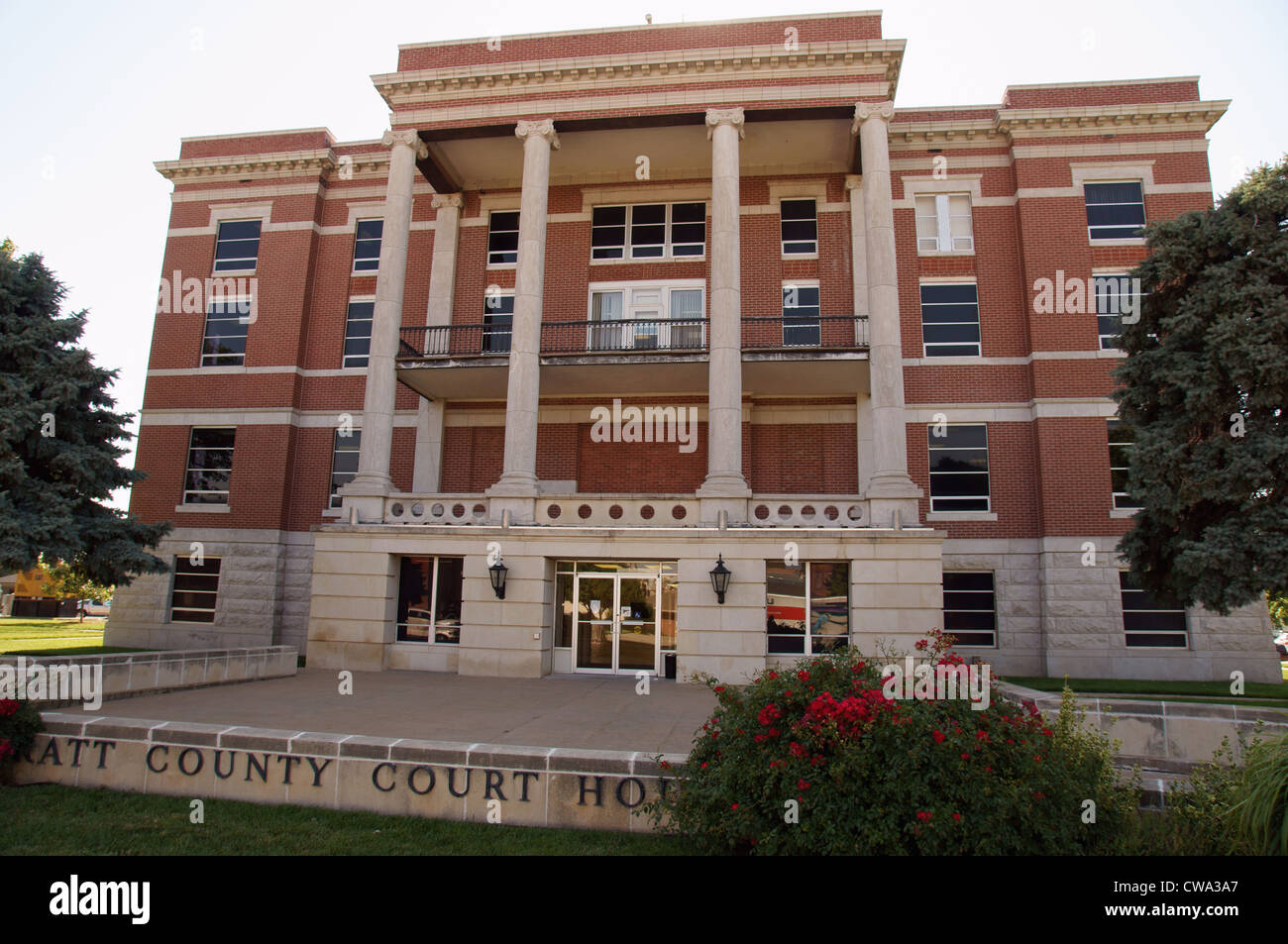pratt county courthouse kansas ks seat building for legal proceeding city hall courtroom federal of justice Stock Photo