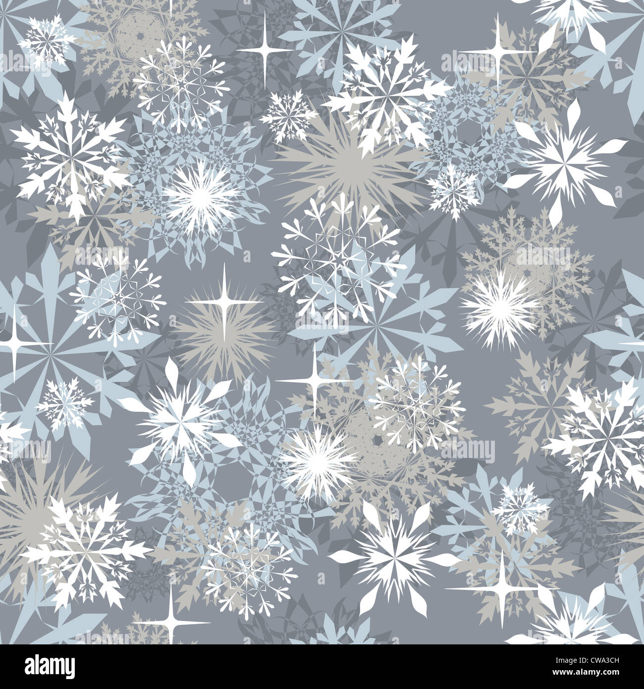 Seamless snowflakes background for winter and christmas theme. Vector ...