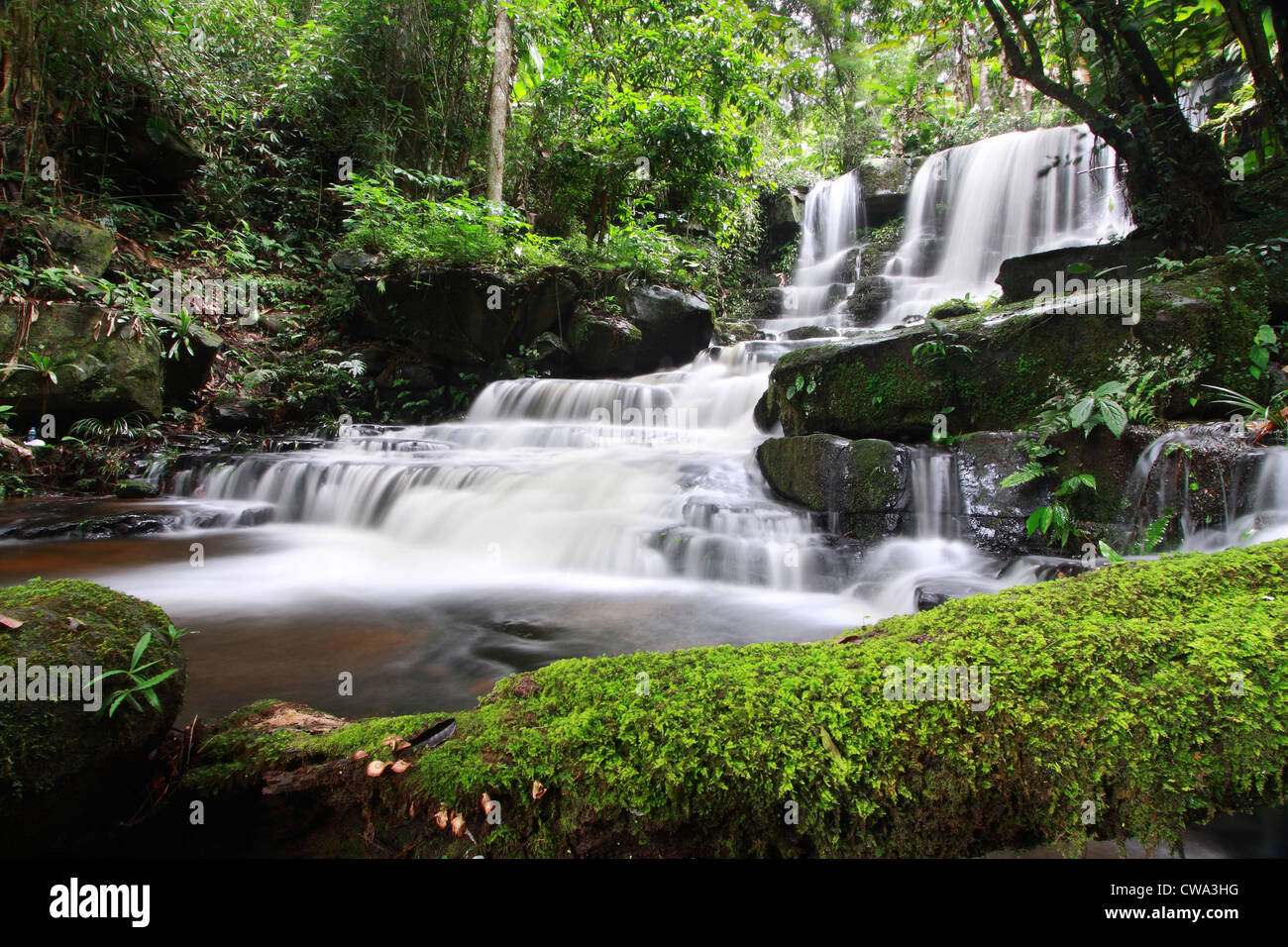 Man Daeng Waterfall, Phu Hin Rong Kla National Park at Phitsanulok, Thailand Stock Photo
