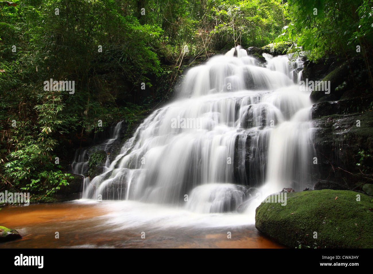 Man Daeng Waterfall, Phu Hin Rong Kla; National Park at Phitsanulok, Thailand Stock Photo