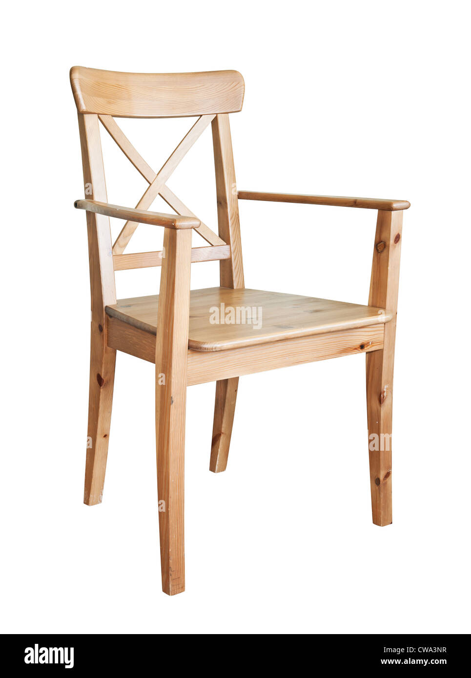 Wooden chair, isolated on white background Stock Photo - Alamy