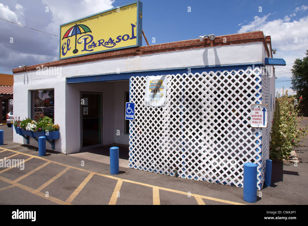 el parasol cafe restaurant santa fe nm 41st forty first place 2012 july  ranking of top 50 restaurants in new Stock Photo - Alamy