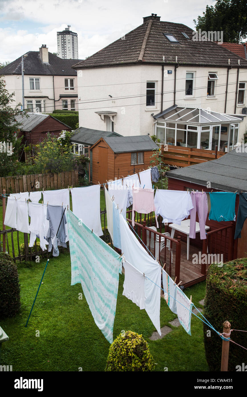 Back garden washing line hires stock photography and images Alamy