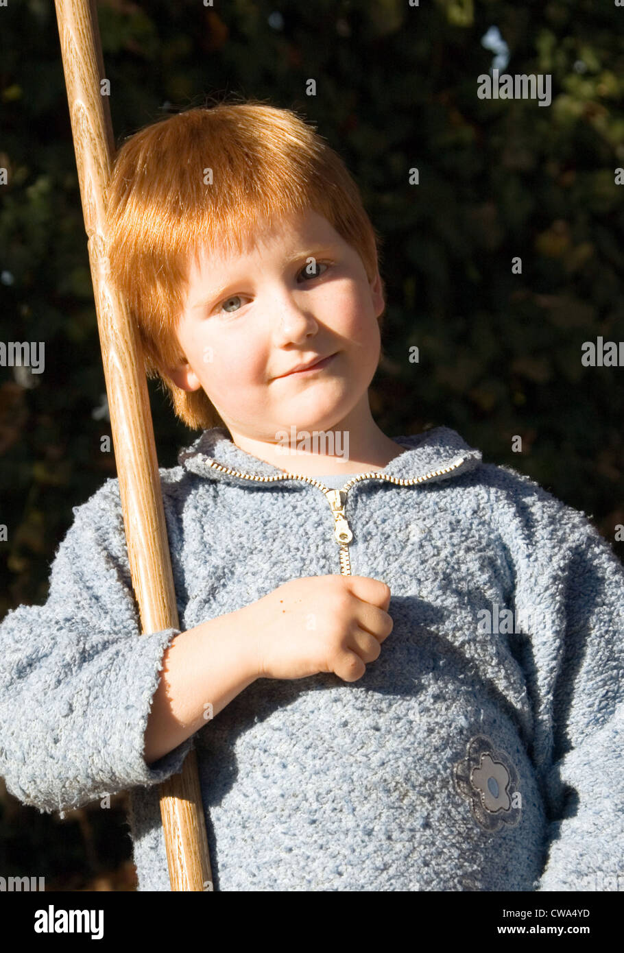 Portrait of a red-haired child Stock Photo