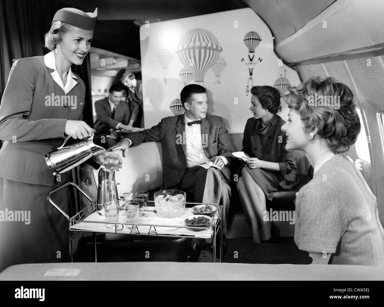 Pan Am Airlines introduces the Boeing 707 airplane, 1958. Courtesy: CSU Archives / Everett Collection Stock Photo