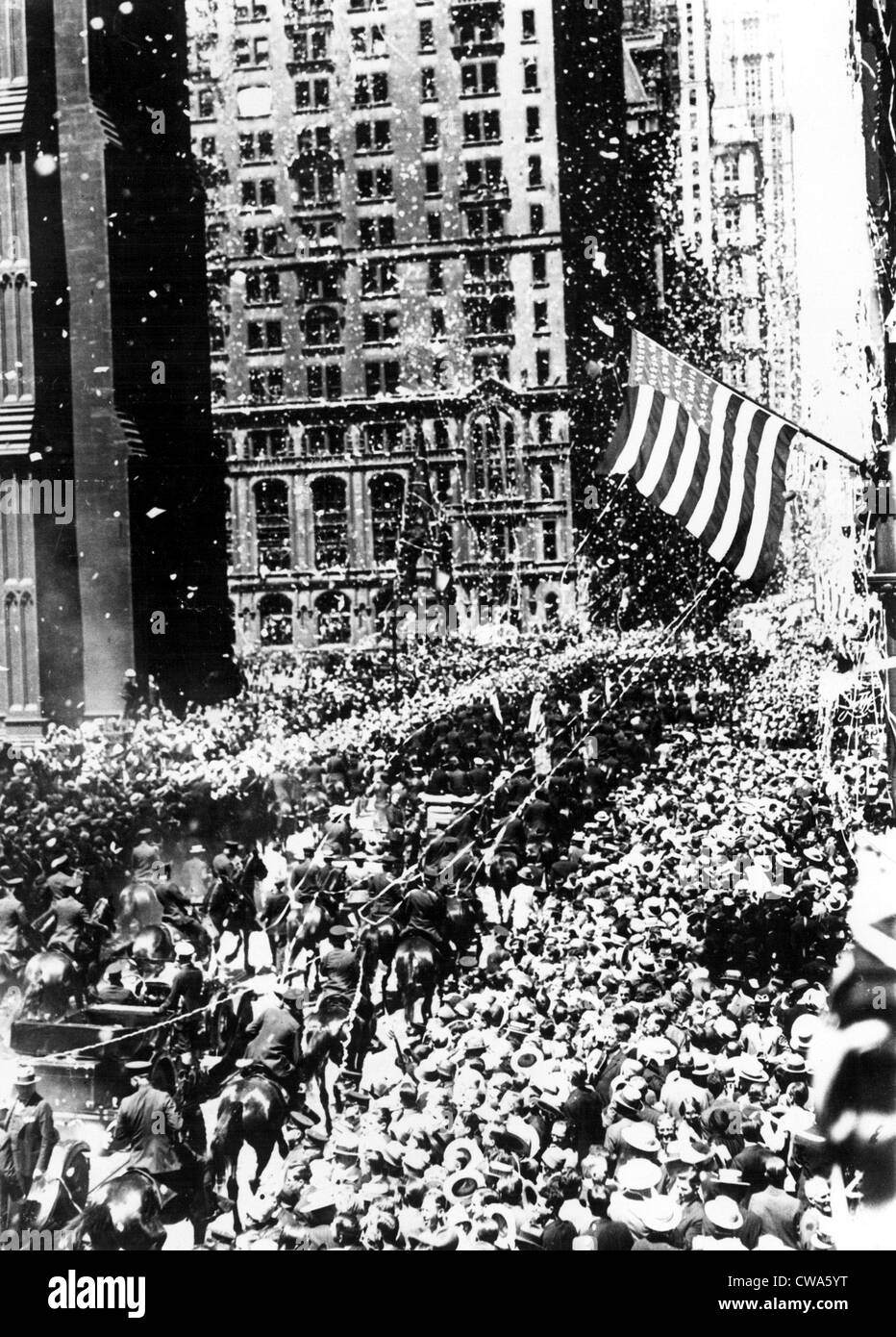 NEW YORK: Charles A. Lindbergh received New York City's biggest welcome when he rode in a ticker-tape parade up Broadway (shown Stock Photo