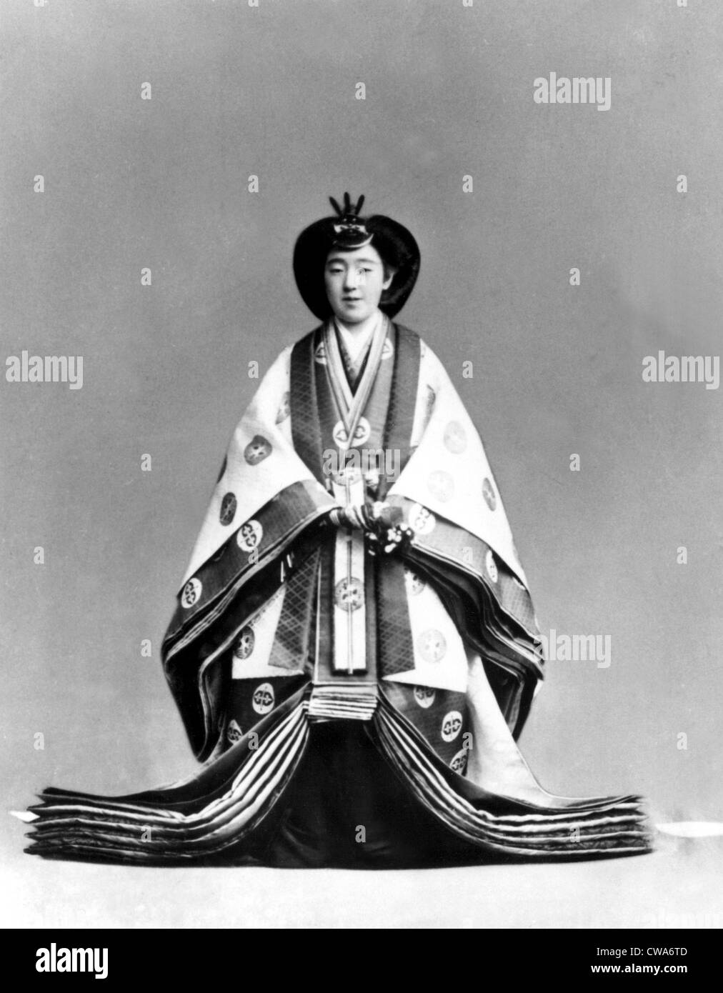 Empress Nagako, wife of Japan's Emperor Hirohito, dressed up for the coronation ceremony in 1928.. Courtesy: CSU Archives / Stock Photo