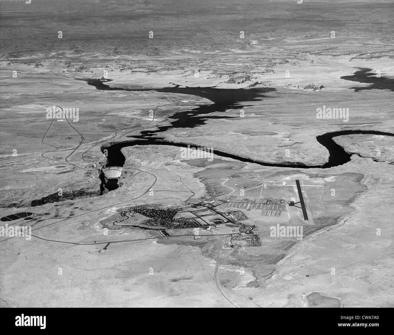 Hoover Dam and the city of Page, 1969. Courtesy CSU Archives/Everett