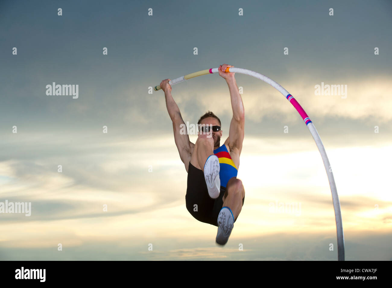 Pole vaulter Stock Photo Alamy