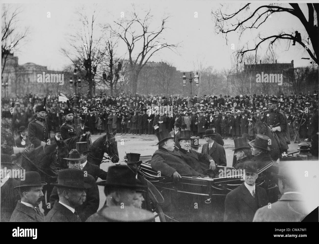 President William Howard Taft (1857-1930) and President Elect Woodrow ...