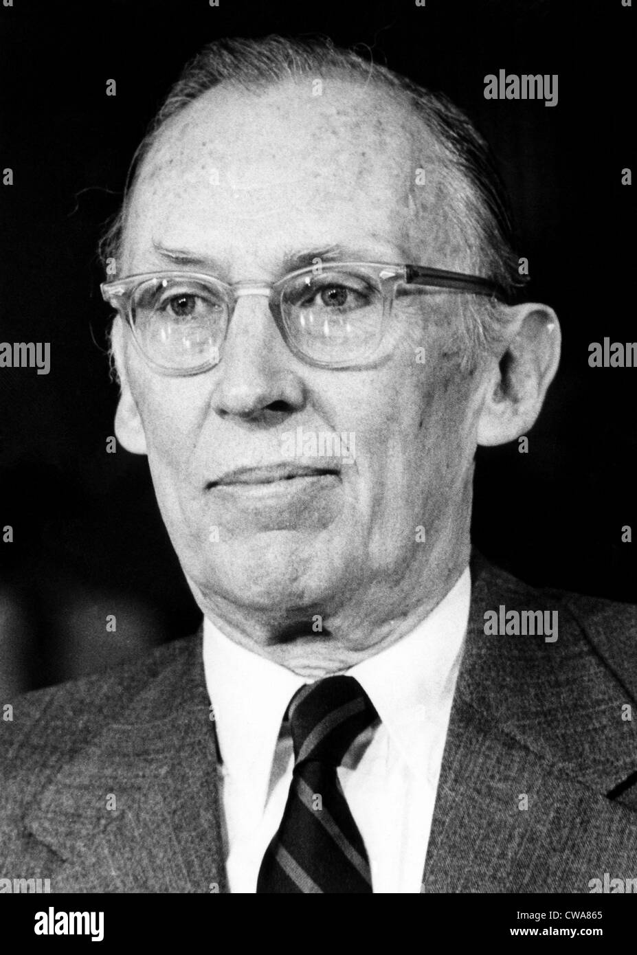 Lewis F. Powell, Jr. appears before the Senate judiciary committe. President Richard Nixon nominated him to the Supreme Court, Stock Photo