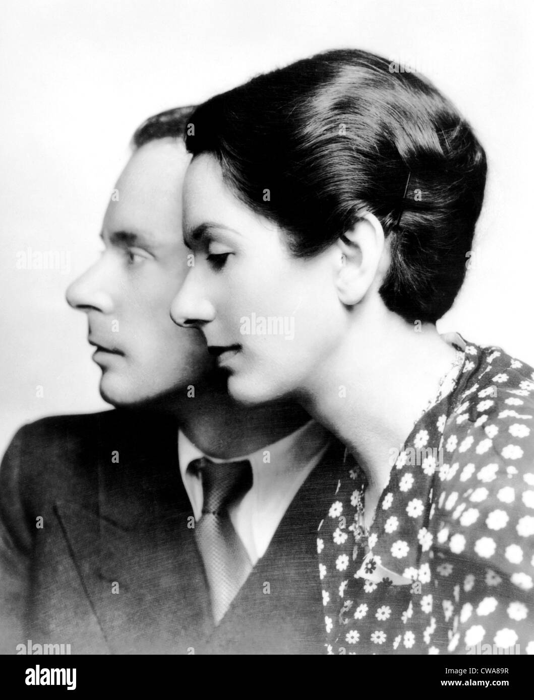 Klaus and Erika Mann, son and daughter of German novelist and Nobel Prize winner Thomas Mann, c. 1930's.. Courtesy: CSU Stock Photo