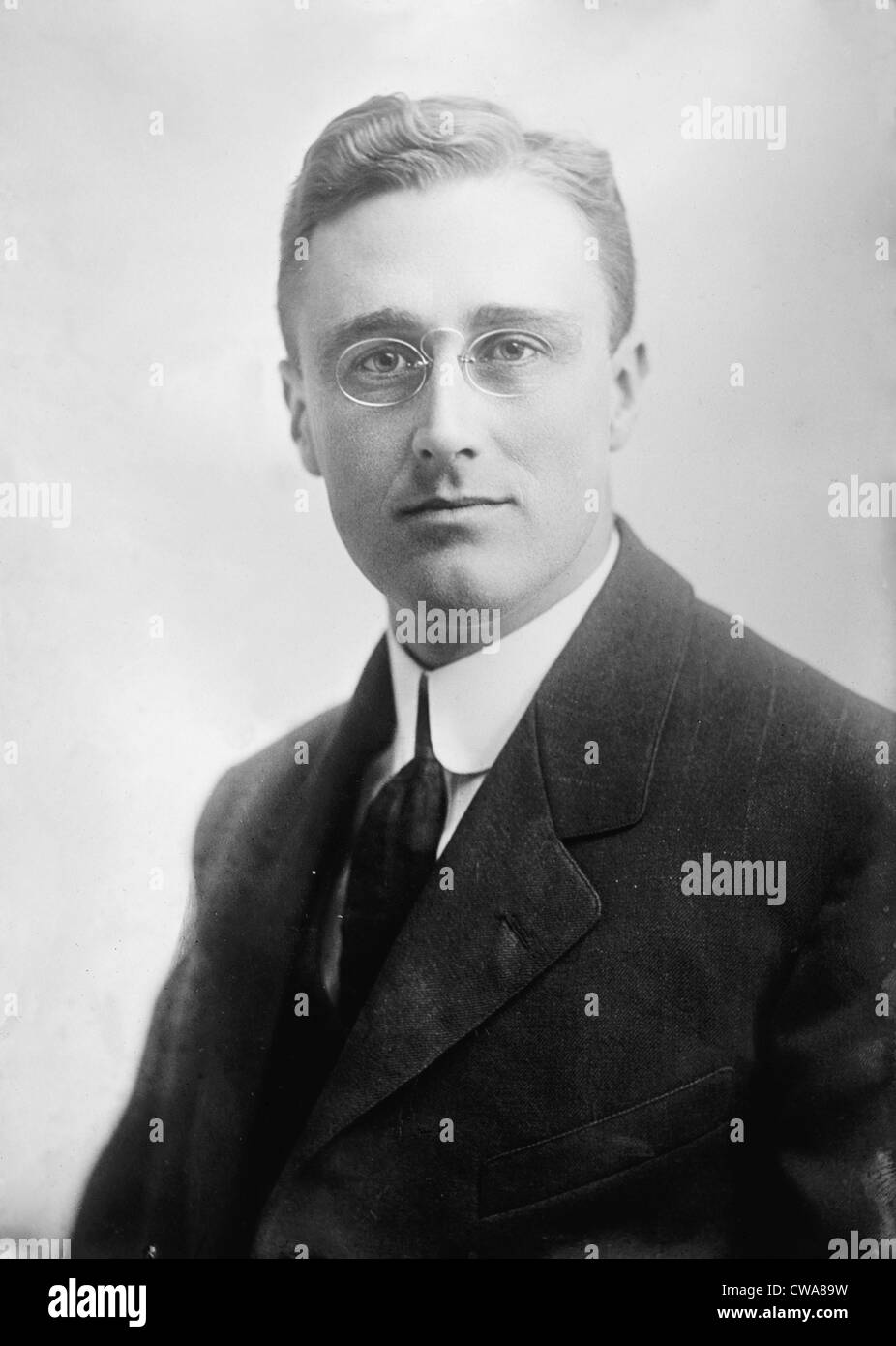 Portrait of a Franklin D. Roosevelt, probably taken when he was assistant secretary of the navy during World War I. Stock Photo