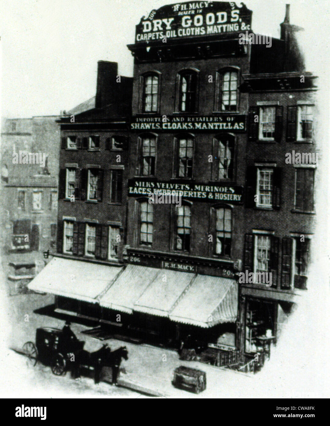 NEW YORK CITY, R.H. Macy's the first store in New York City, 1869.. Courtesy: CSU Archives / Everett Collection Stock Photo