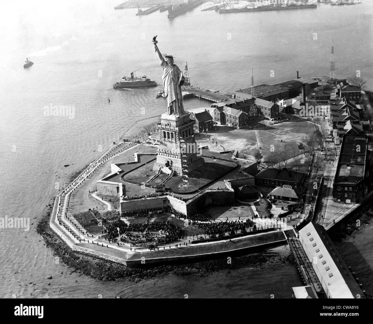 The Statue of Liberty, Bedloe's Island, New York City, circa 1936