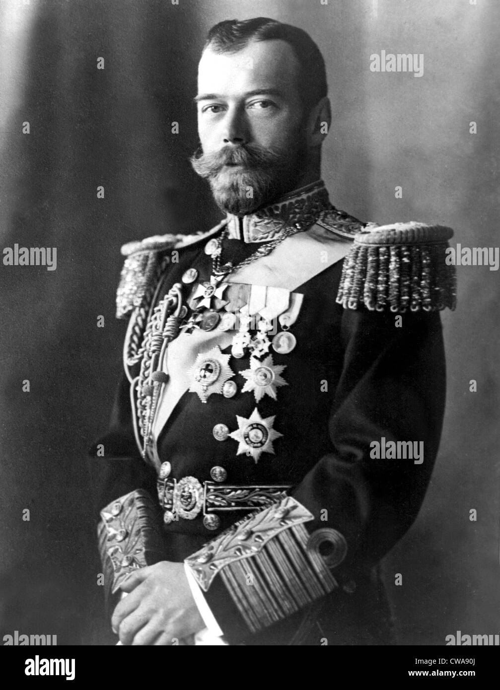 NICHOLAS ROMANOFF, Former Czar of Russia, who was assassinated by the Bolshevik troops during their retreat on Yeksterinburg, Stock Photo