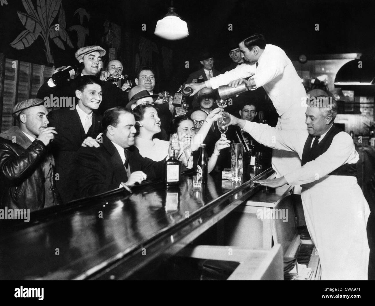Sloppy Joe's Bar, in downtown Chicago, after the repeal of Prohibition. December 5, 1933. CSU Archives/Courtesy Everett Stock Photo