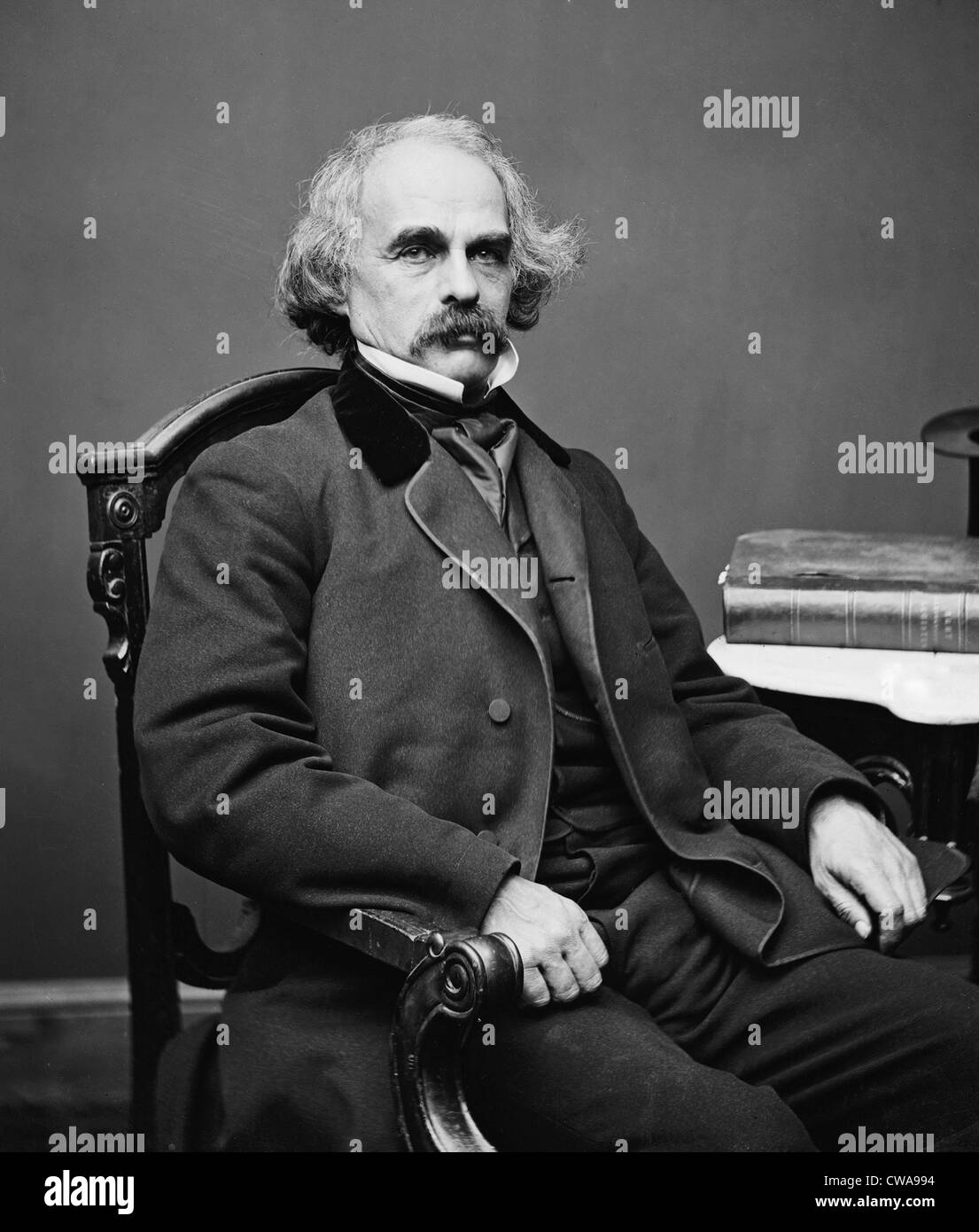 Nathaniel Hawthorne (1804-64) American novelist who wrote 'The Scarlett Letter,' and 'The House of the Seven Gables .' Matthew Stock Photo