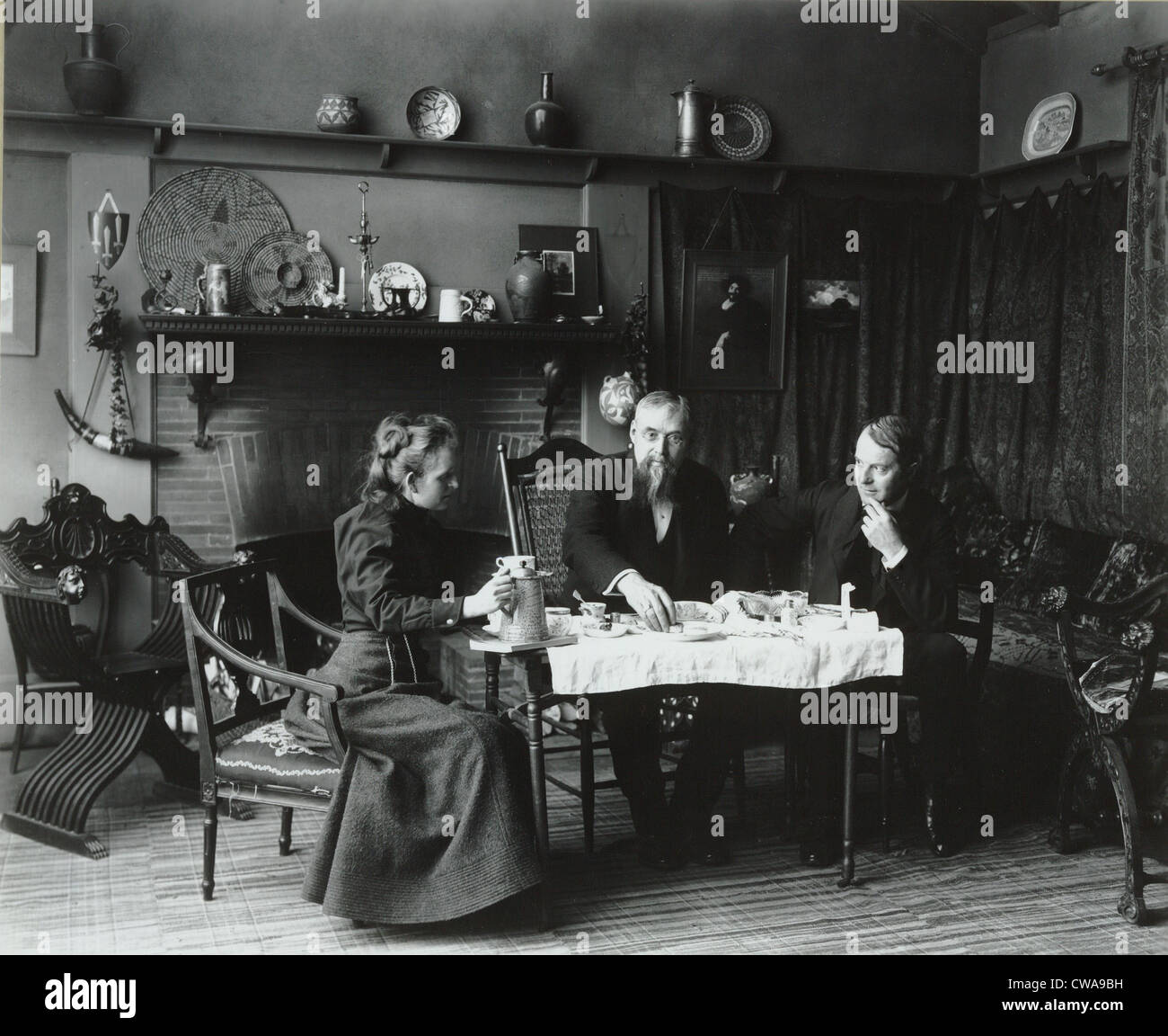 Photographer Frances Benjamin Johnston (1964-1952) having tea with ...