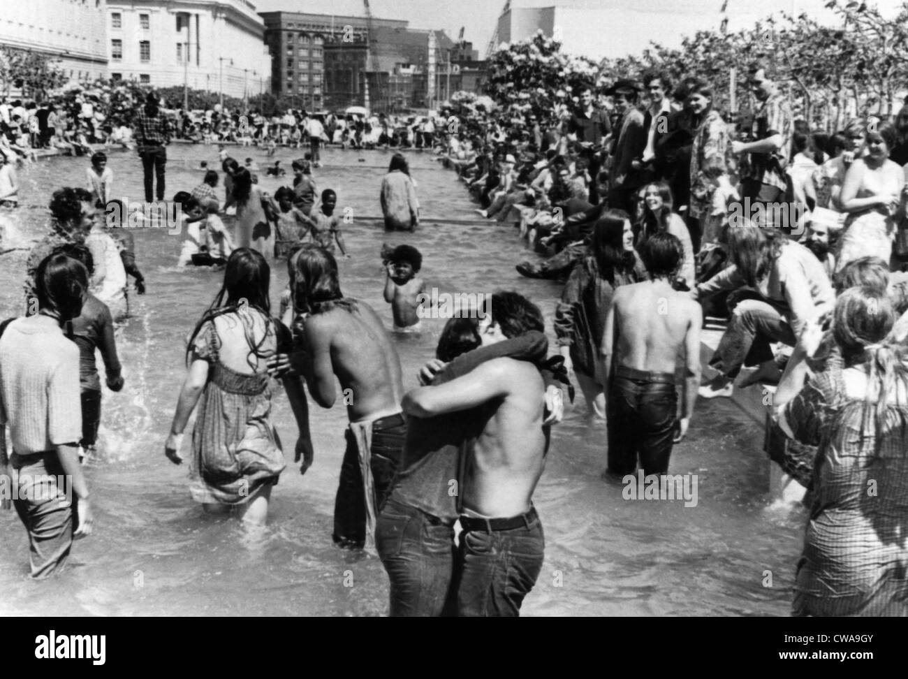 Anti-draft demonstrators during a peace rally near City Hall in San Francisco, California, April 27, 1968.. Courtesy: CSU Stock Photo