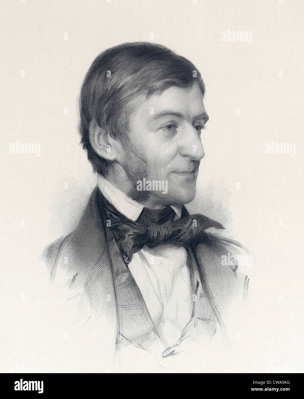 Ralph Waldo Emerson (1803-82) writer who espoused Transcendentalism, ca. 1878 Stock Photo