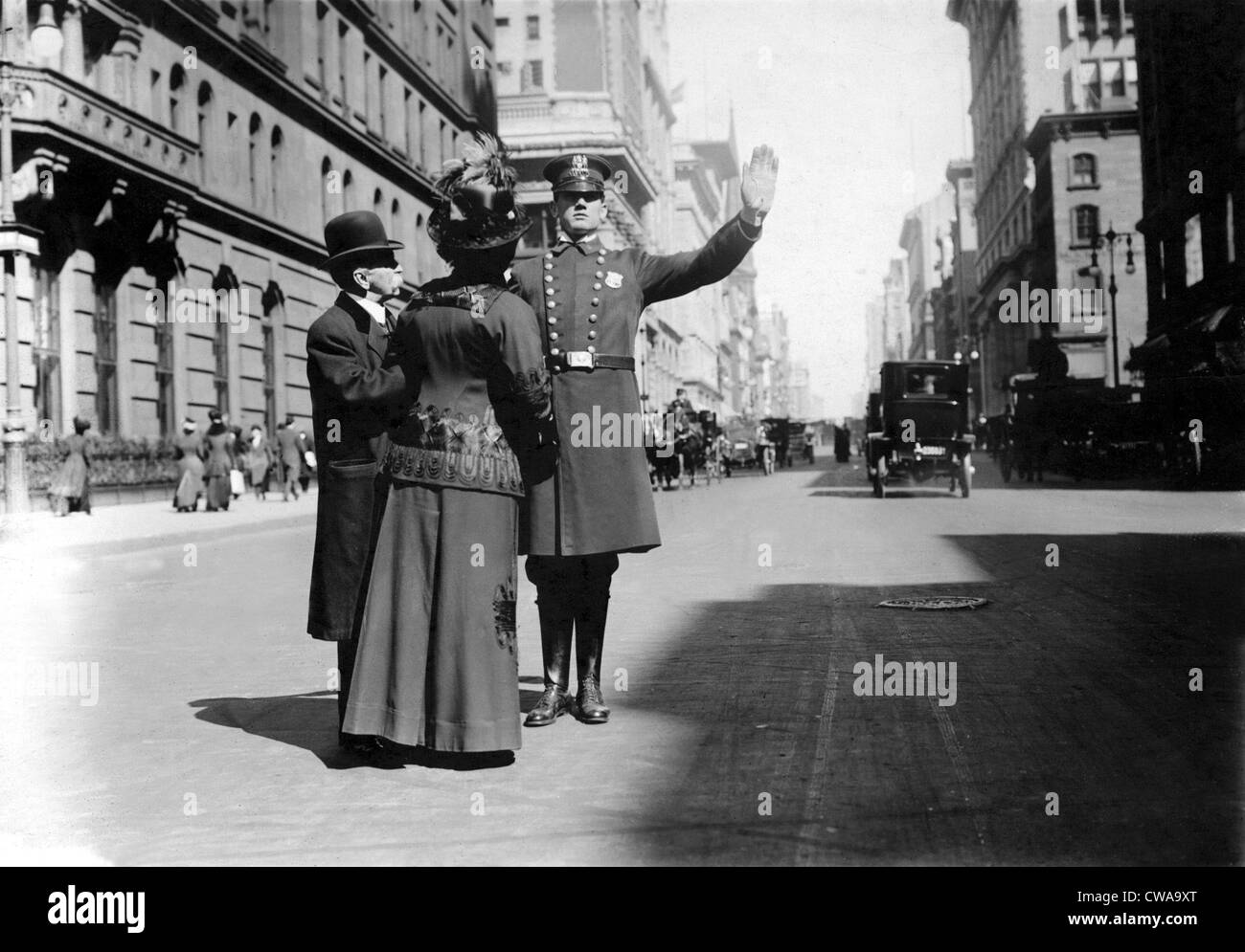 Traffic Policeman in N.Y.C. on April 1, 1912.   CSU Archives Stock Photo