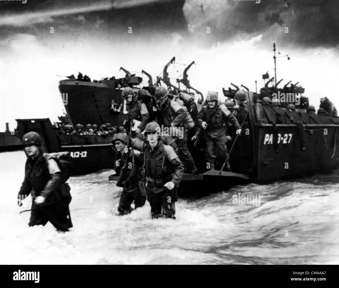 World War II: American soldiers landing in Normandy, France, 1944.. Courtesy: CSU Archives / Everett Collection Stock Photo