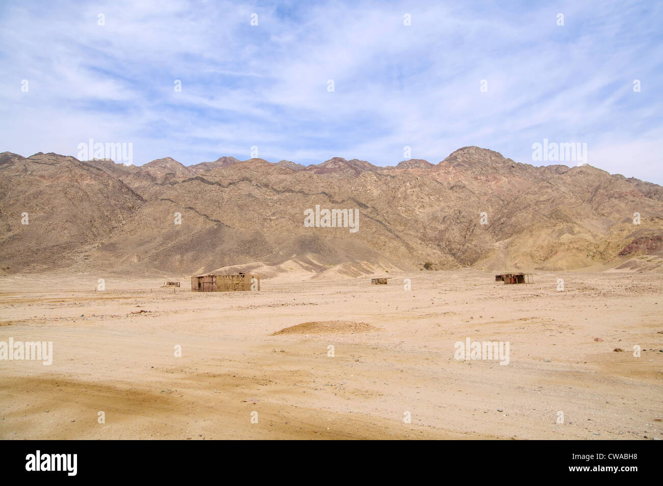 landscape of remote Bedouin village in desert Stock Photo Alamy