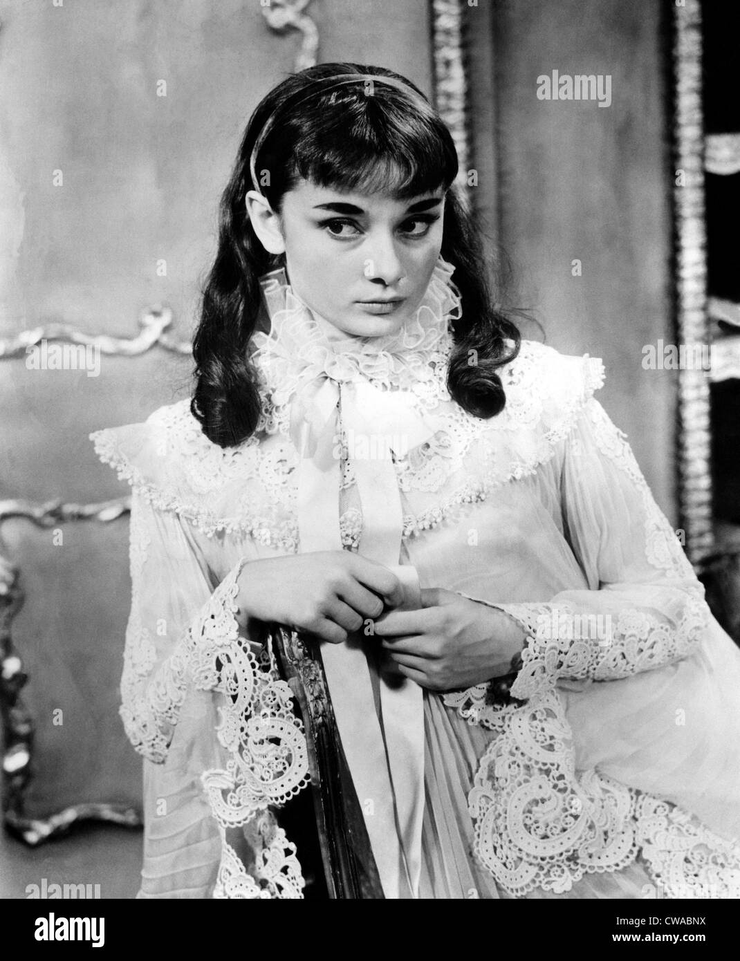 Audrey Hepburn in the Broadway play 'GIGI'. 1951. Courtesy CSU Archives/Everett Collection. Stock Photo