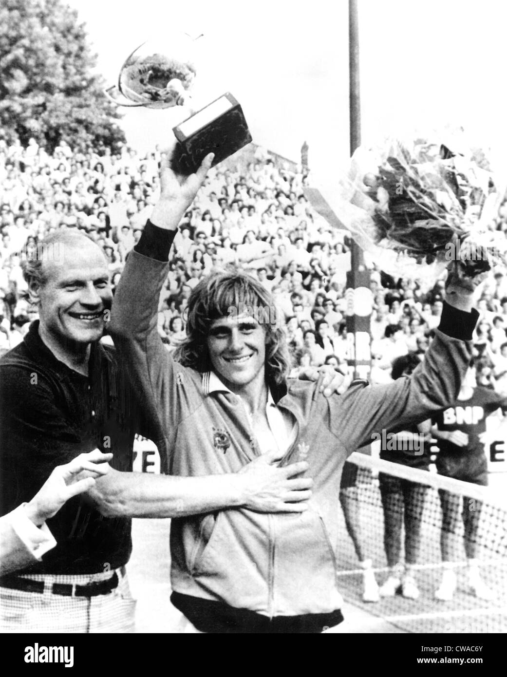 Bjorn holding up his winner's cup, 6/19/1974. Courtesy CSU
