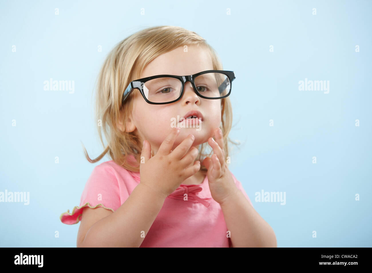 Girl wearing eyeglasses Stock Photo