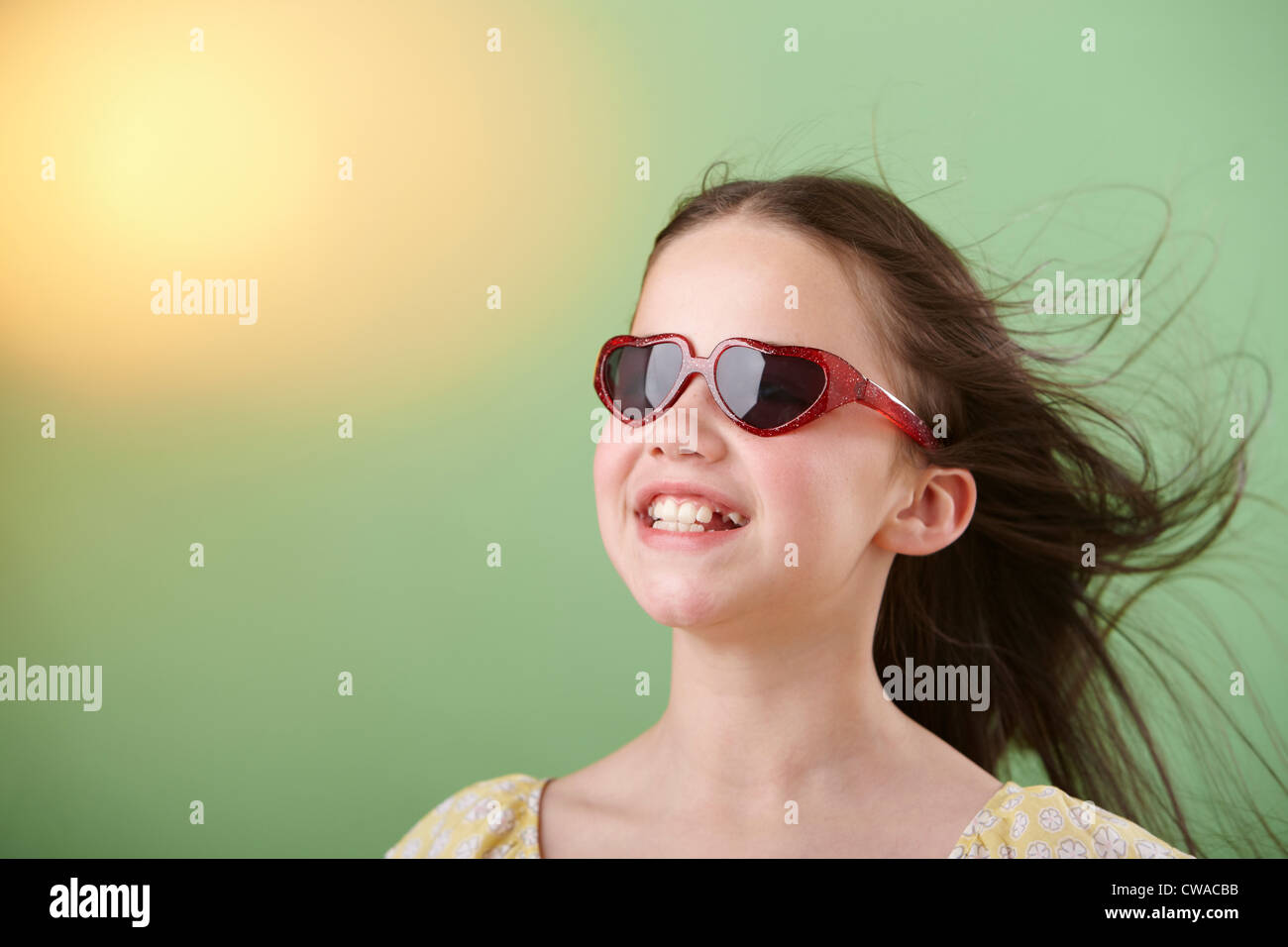 Girl wearing sunglasses Stock Photo