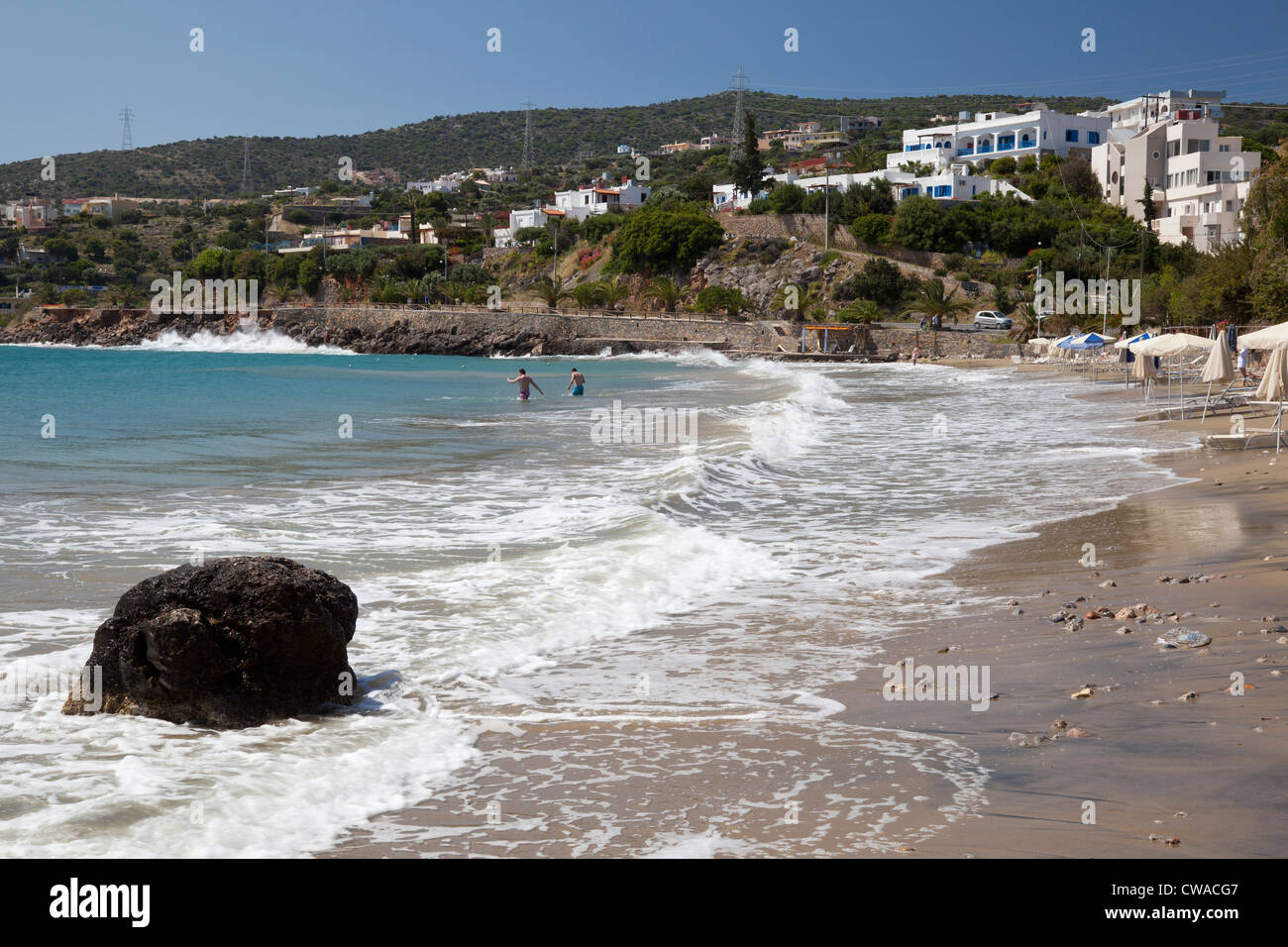 Ammoudara Beach, Crete, Greece Stock Photo