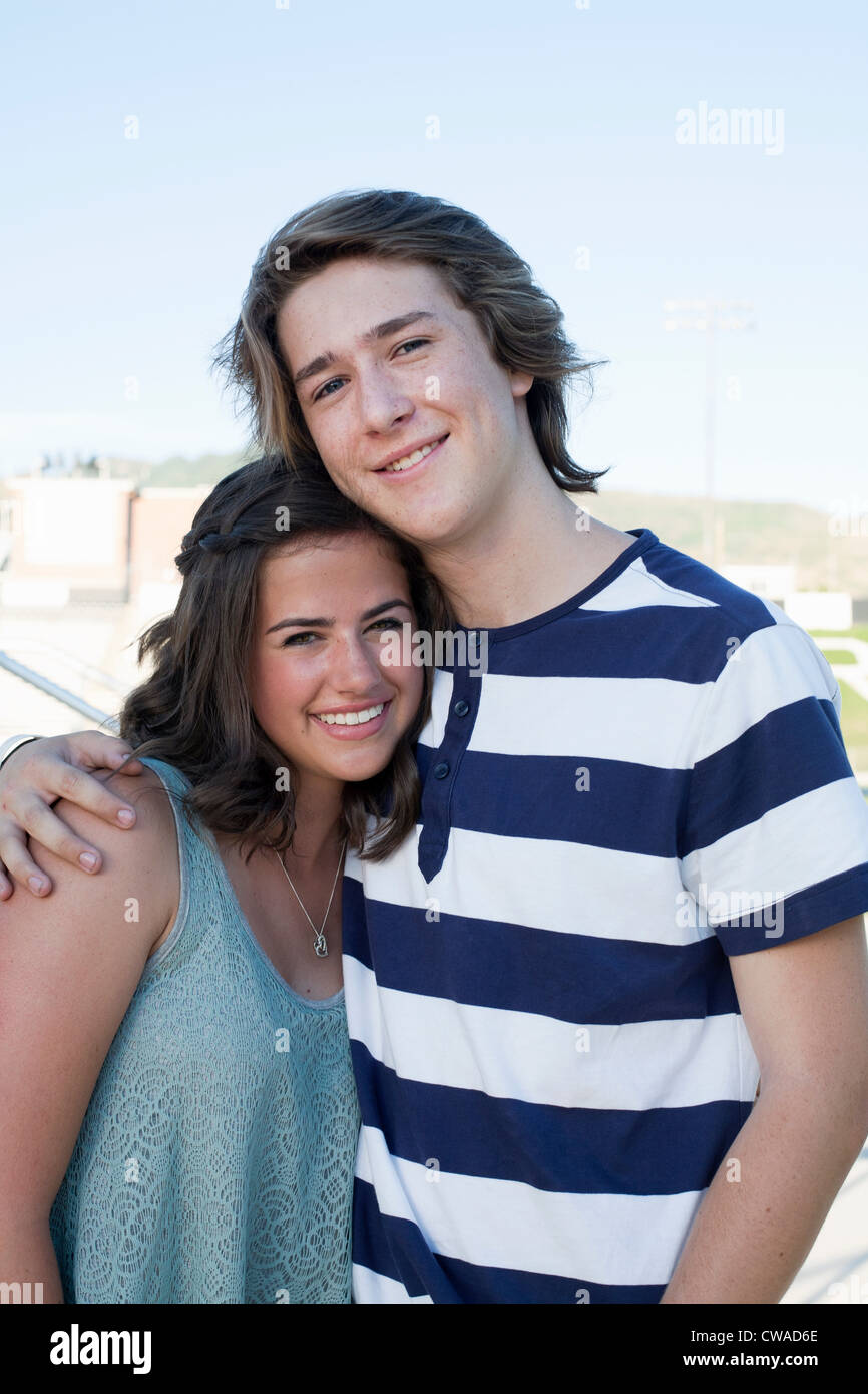 Teenage couple, portrait Stock Photo