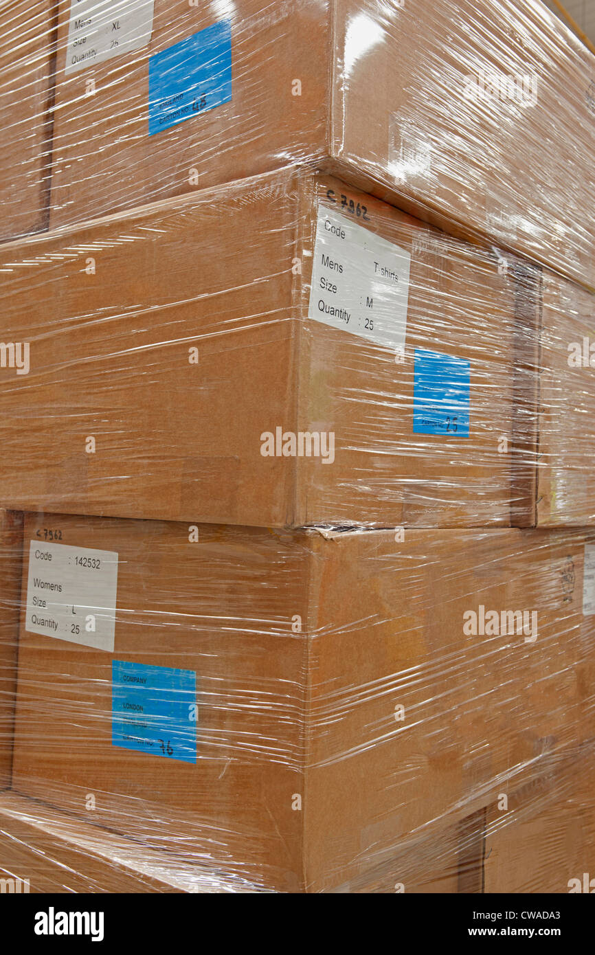 Cardboard boxes packaged in warehouse Stock Photo Alamy