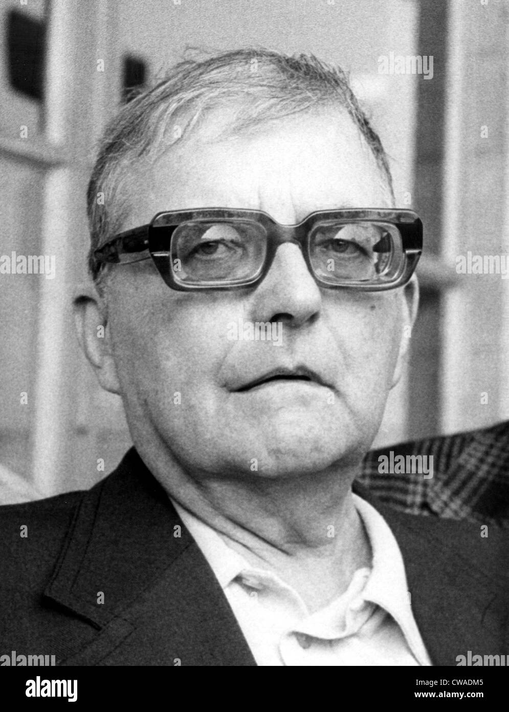 Dimitri Shostakovich,  Russian composer (1906-75) arrives in NYC, 6/15/73. Courtesy: CSU Archives / Everett Collection Stock Photo