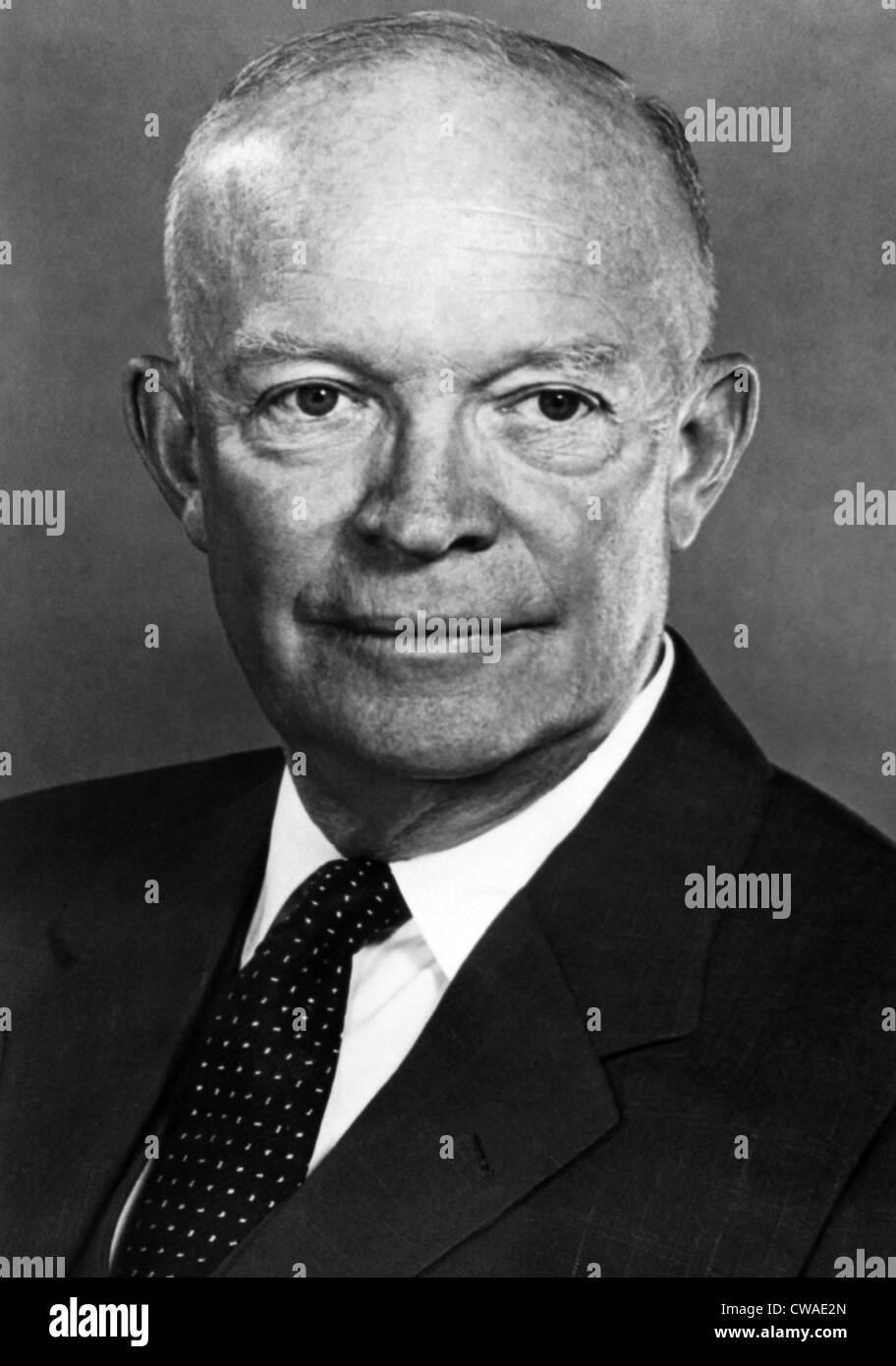 A portrait of President Dwight D. Eisenhower. Courtesy CSU Archives/Everett Collection. Stock Photo