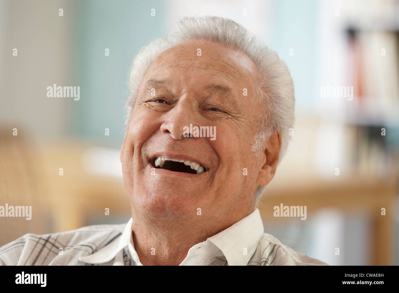 Senior man laughing, portrait Stock Photo