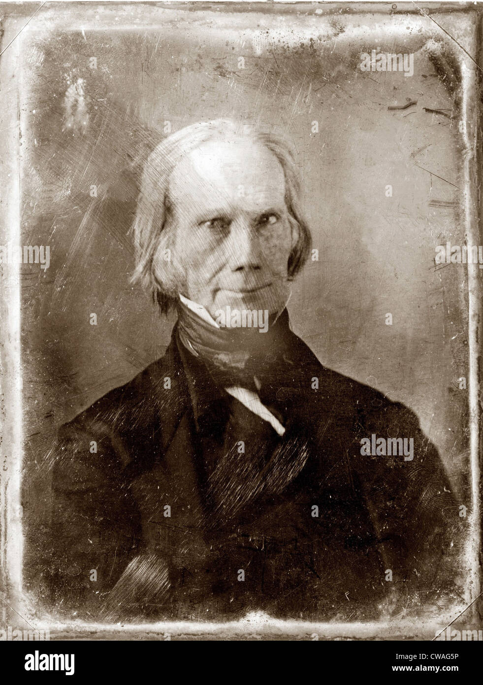 Henry Clay (1777-1852), 1851 dauguerreotype by Matthew Brady.  In his seventies he designed the Compromise of 1850, averting Stock Photo