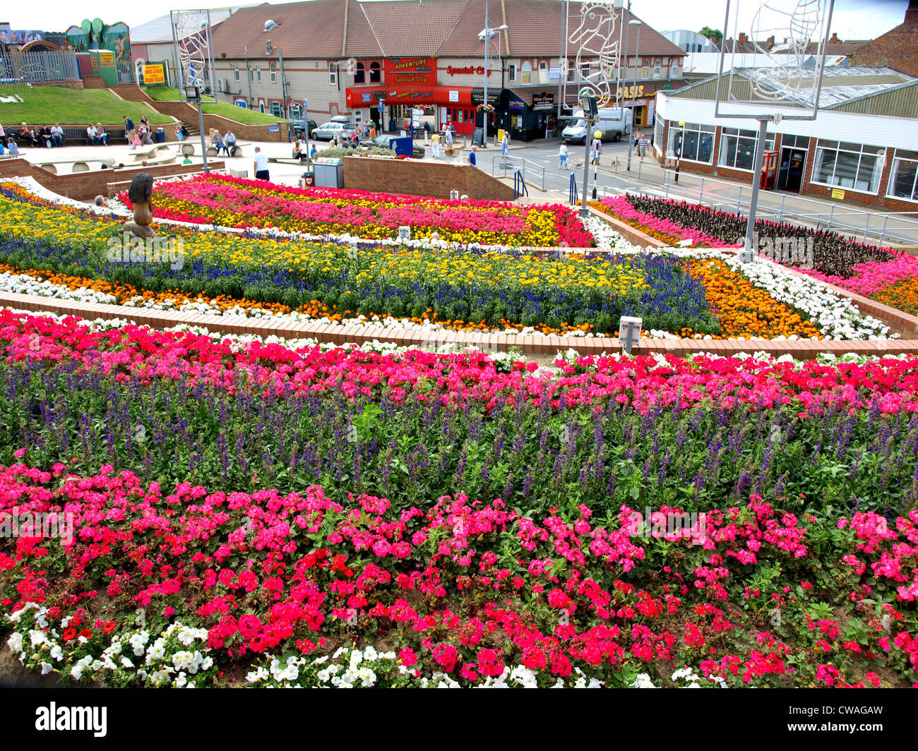 Municipal gardens on Mablethorpe seafront in August Stock Photo Alamy