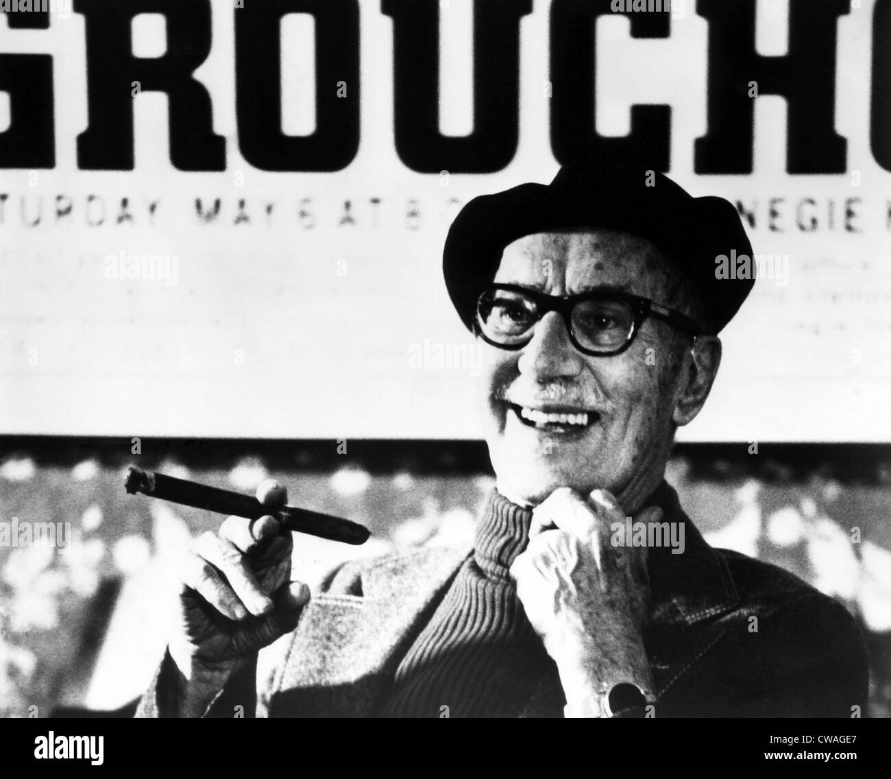 American comedian Groucho Marx, (1890-1977), c. 1975.. Courtesy: CSU Archives / Everett Collection Stock Photo