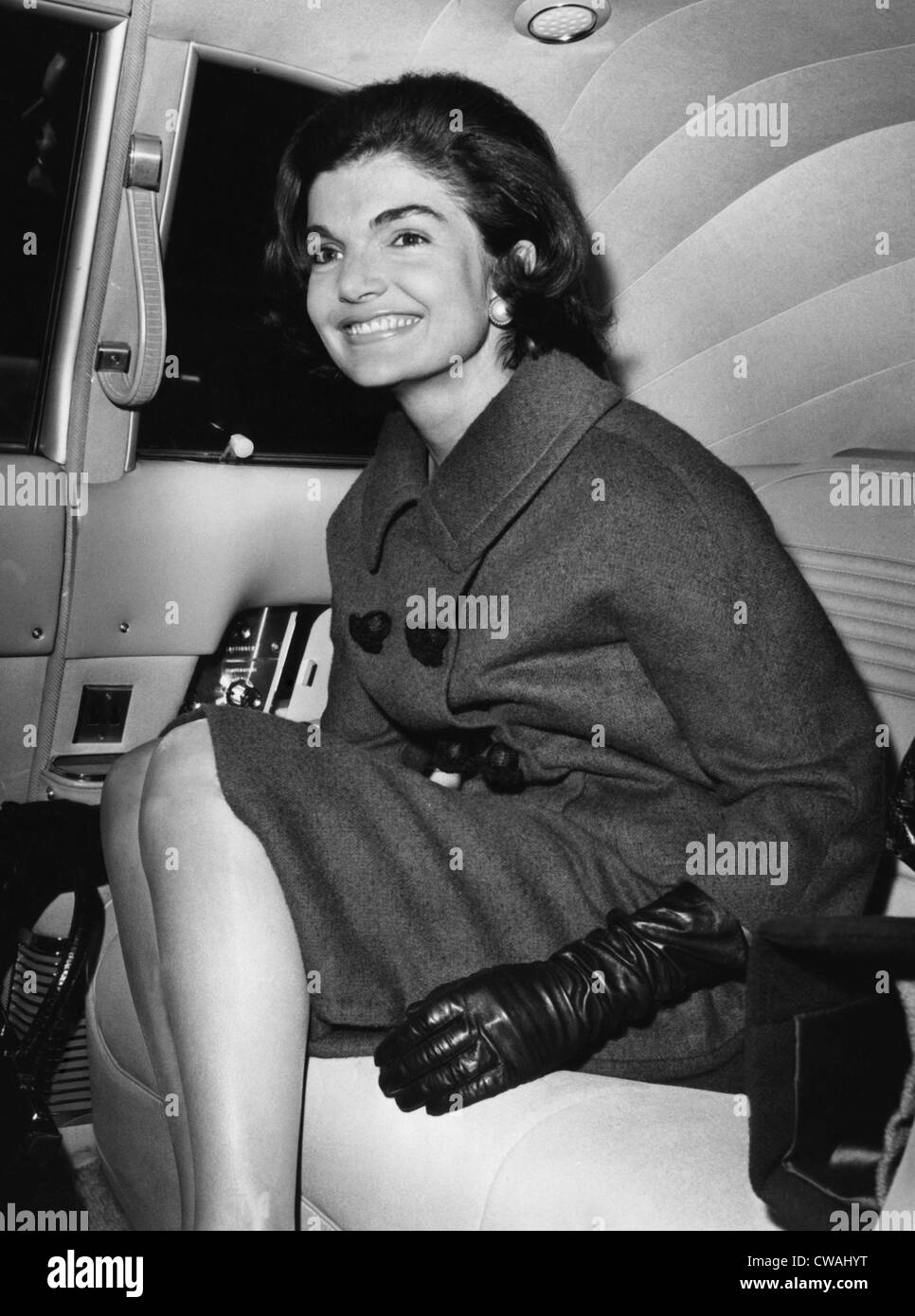 Jacqueline Kennedy, visiting New York. She is staying in the Presidential Suite of the Carlyle Hotel. March 20, 1961. Courtesy: Stock Photo