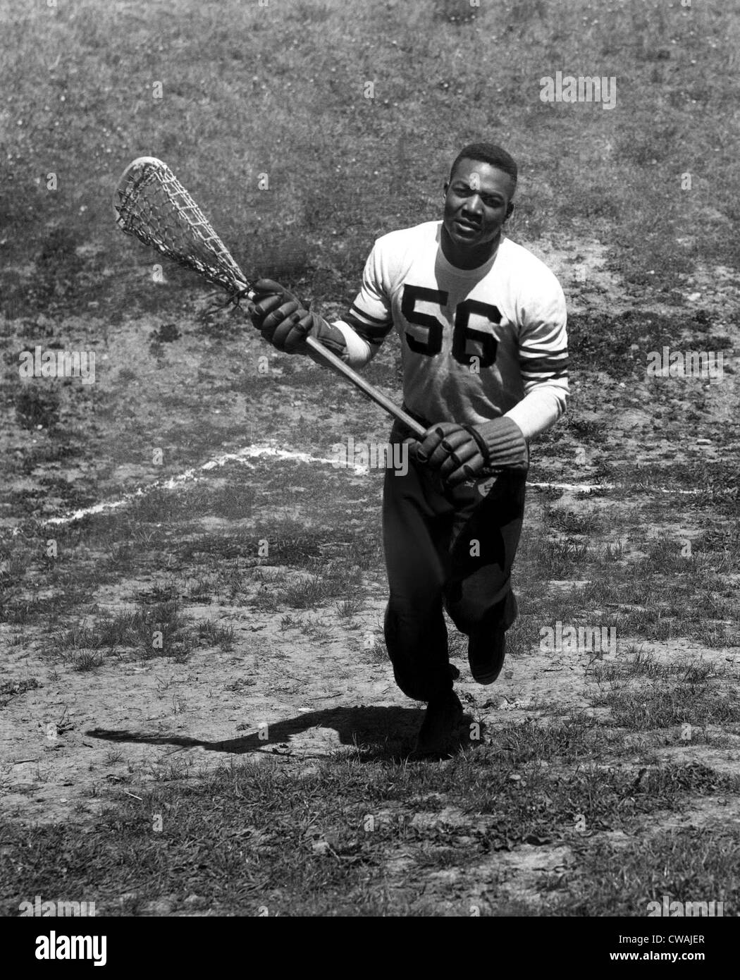 Jim Brown plays lacrosse for Syracuse University, 1957. Courtesy: CSU