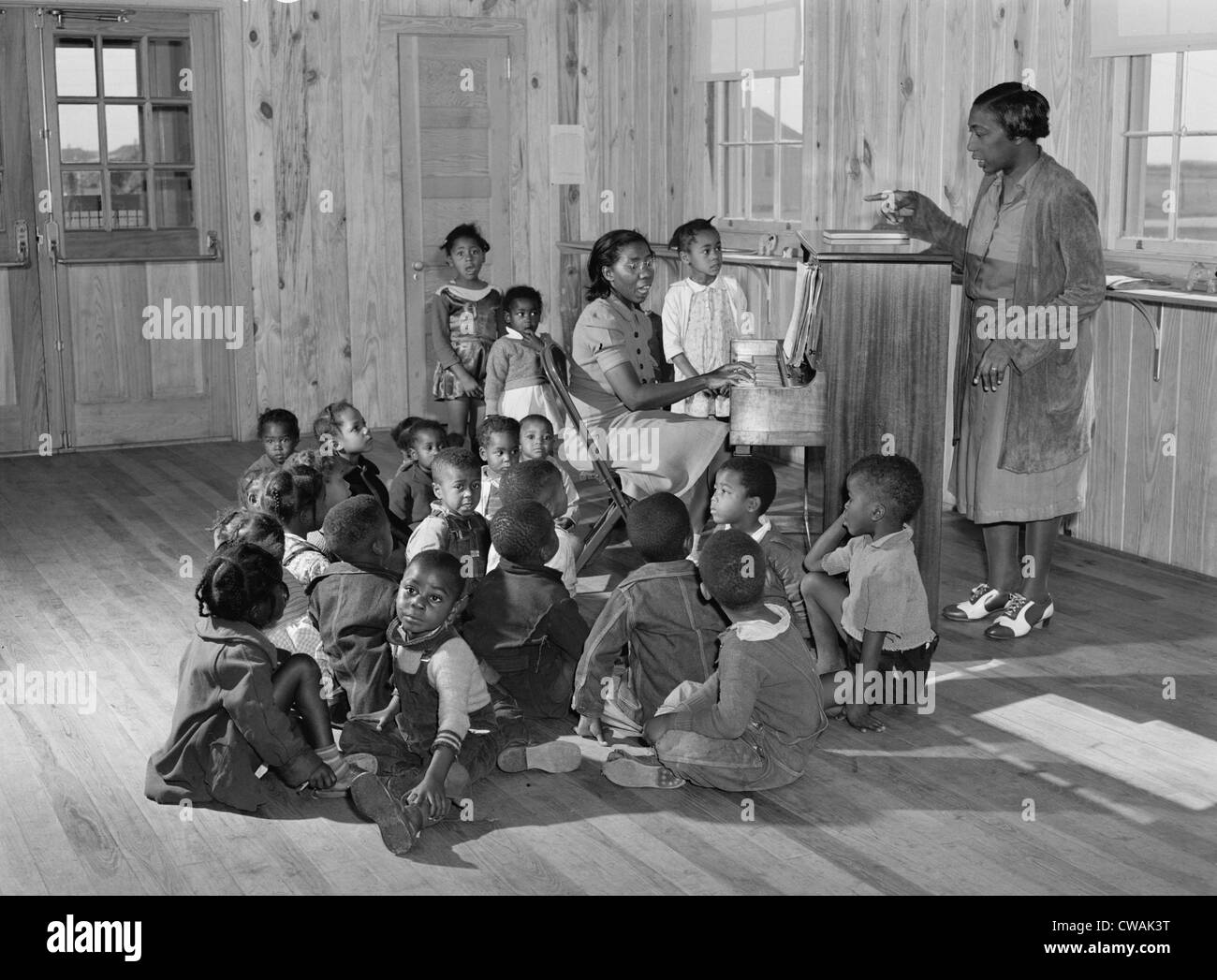 Music education for African American agricultural workers' children in day nursery at Okeechobee