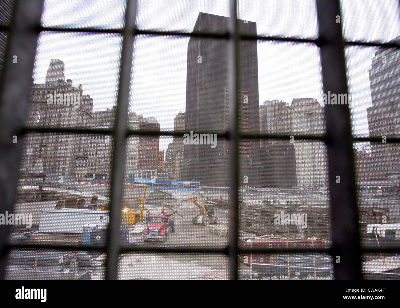 New York, Construction at Ground Zero Stock Photo