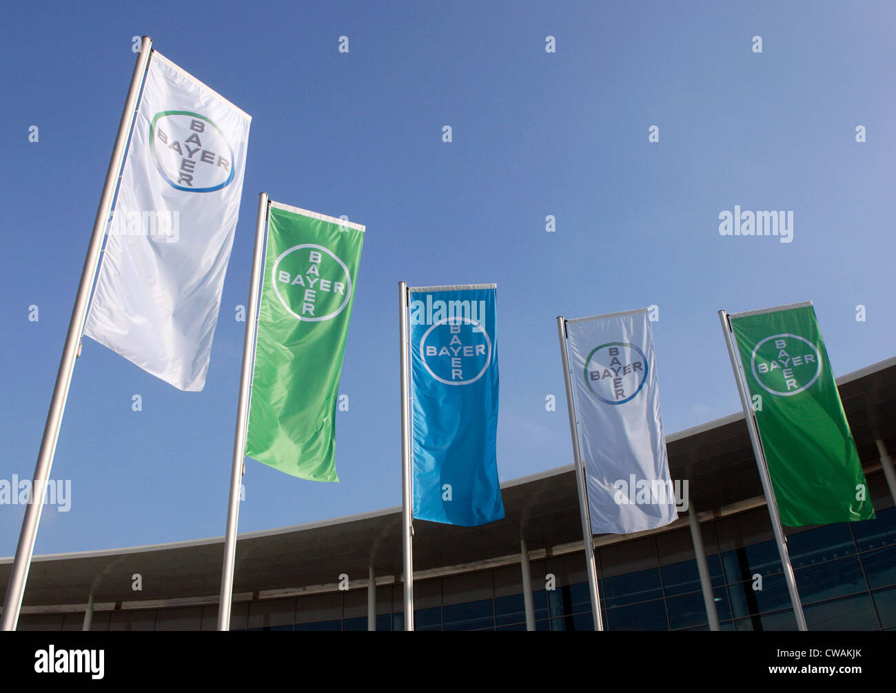 Flags of Bayer AG Stock Photo Alamy