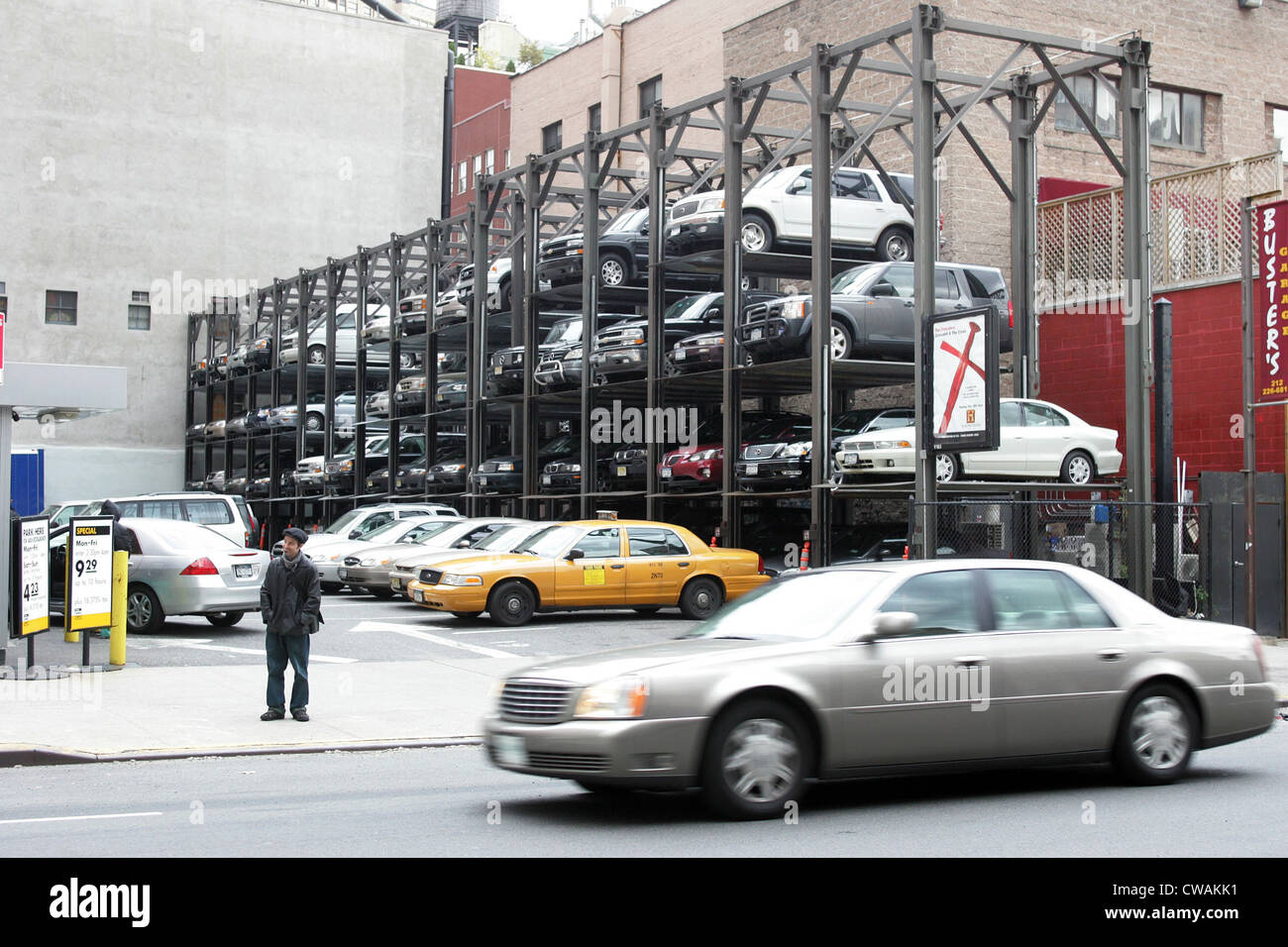 New York, parking facility in Manhattan Stock Photo Alamy